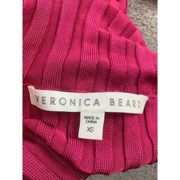 Veronica Beard Nellie Turtleneck Top Sweater XS Pink Ribbed Long Sleeve Pullover - Picture 3 of 7